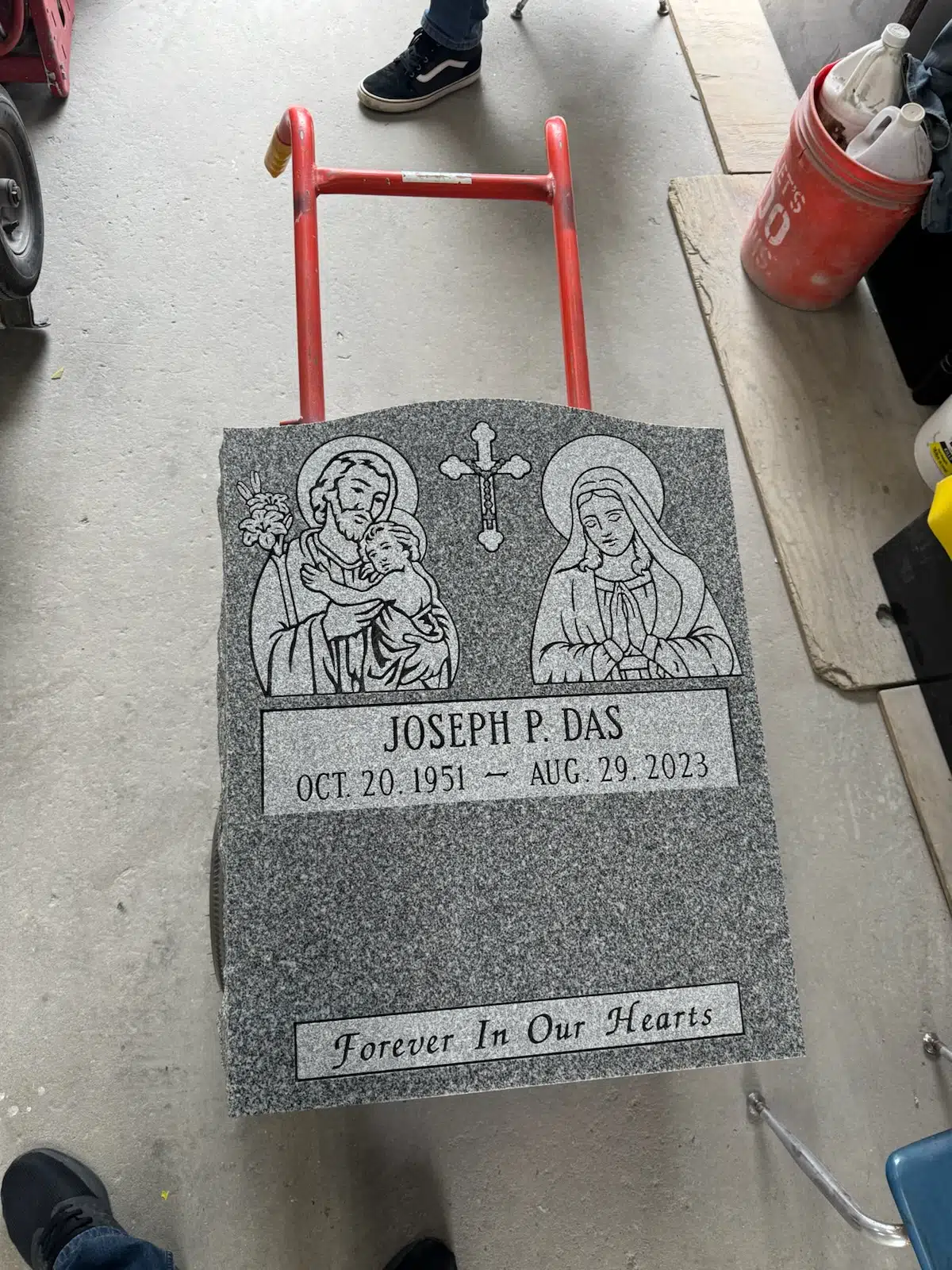 Granite Headstone hand-carved by Memorial Guide in NJ — image 8